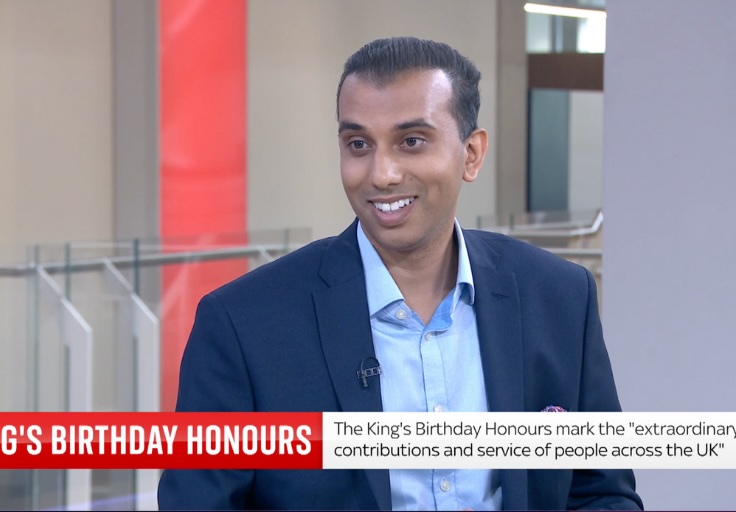 Sky News Interviews Rekesh on King's First Birthday Honours